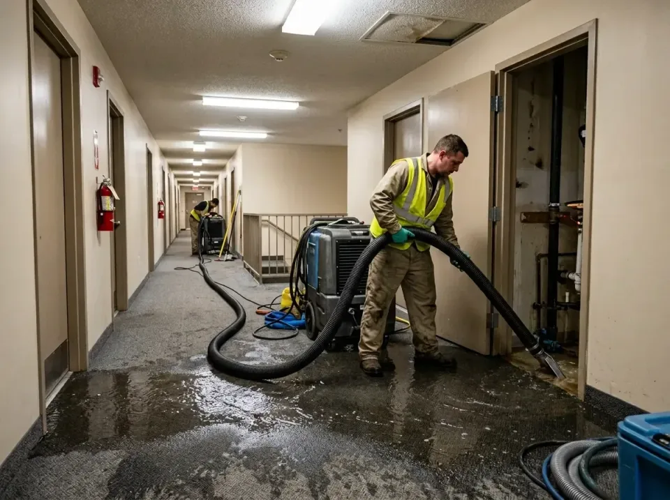 multi-unit-apartment-hallway-f-005 — frequently asked questions, Emergency Burst Pipe Water Extraction & Removal in Crown He…